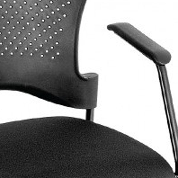Homeroots Black Plastic Office Chair  Plastic 372368