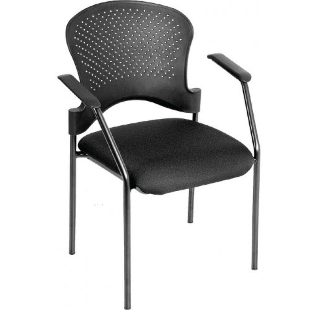 Homeroots Black Plastic Office Chair  Plastic 372368