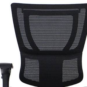 Homeroots Black Adjustable Swivel Mesh Rolling Office Chair Black Plastic 372371