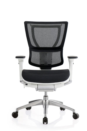 Homeroots Black And White Adjustable Swivel Mesh Rolling Office Chair White Plastic 372372
