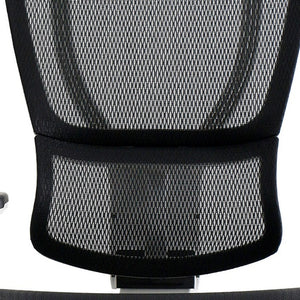 Homeroots Black And White Adjustable Swivel Mesh Rolling Office Chair White Plastic 372372
