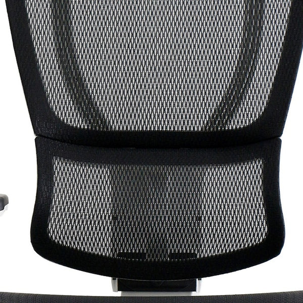 Homeroots Black And White Adjustable Swivel Mesh Rolling Office Chair White Plastic 372372