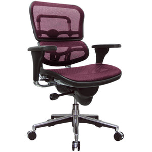 Homeroots Plum And Silver Adjustable Swivel Mesh Rolling Office Chair Plum Plastic 372398