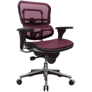 Homeroots Plum And Silver Adjustable Swivel Mesh Rolling Office Chair Plum Plastic 372398