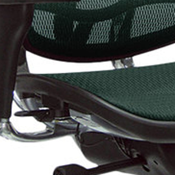 Homeroots Green And Silver Adjustable Swivel Mesh Rolling Office Chair Green Plastic 372400