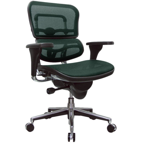 Homeroots Green And Silver Adjustable Swivel Mesh Rolling Office Chair Green Plastic 372400