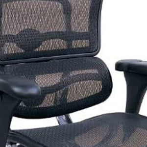 Homeroots Black And Silver Adjustable Swivel Mesh Rolling Office Chair Black Plastic 372402