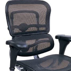 Homeroots Black And Silver Adjustable Swivel Mesh Rolling Office Chair Black Plastic 372402