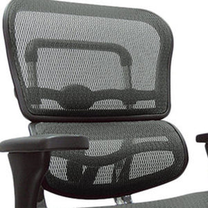 Homeroots Gray And Silver Adjustable Swivel Mesh Rolling Office Chair Grey Plastic 372403
