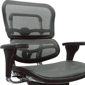 Homeroots Gray And Silver Adjustable Swivel Mesh Rolling Office Chair Grey Plastic 372403