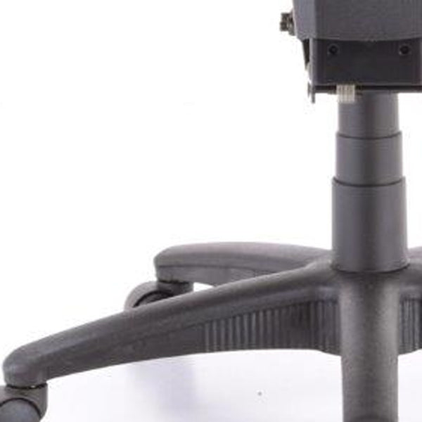 Homeroots Black Adjustable Swivel Fabric Rolling Conference Office Chair  Plastic 372409