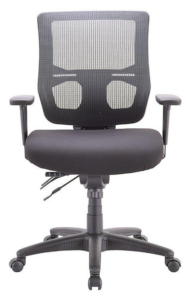Homeroots Black Adjustable Swivel Fabric Rolling Conference Office Chair  Plastic 372409
