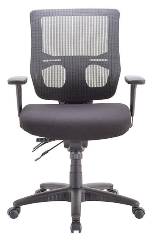 Homeroots Gray Adjustable Swivel Mesh Rolling Office Chair  Plastic 372410