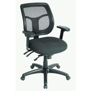 Homeroots Black Adjustable Swivel Mesh Rolling Office Chair  Plastic 372412