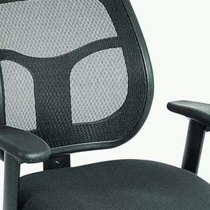 Homeroots Black Adjustable Swivel Mesh Rolling Office Chair  Plastic 372412