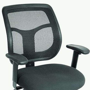 Homeroots Black Adjustable Swivel Mesh Rolling Office Chair  Plastic 372412