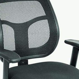 Homeroots Black Adjustable Swivel Mesh Rolling Office Chair  Plastic 372412