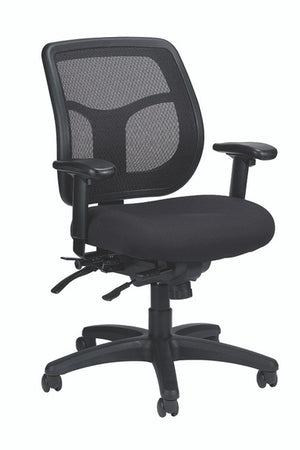 Homeroots Black Adjustable Swivel Mesh Rolling Office Chair  Plastic 372413