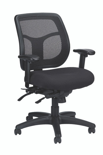 Homeroots Black Adjustable Swivel Mesh Rolling Office Chair  Plastic 372413