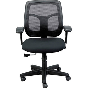 Homeroots Black Adjustable Swivel Mesh Rolling Office Chair  Plastic 372413