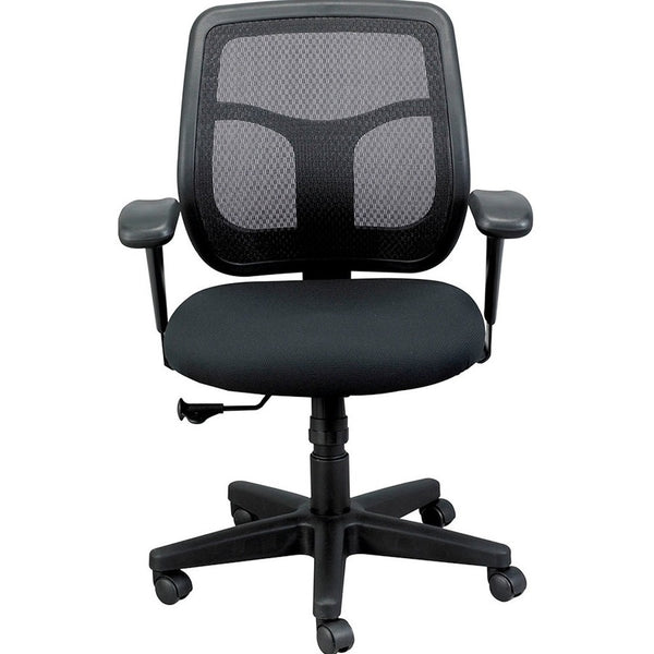 Homeroots Black Adjustable Swivel Mesh Rolling Office Chair  Plastic 372413