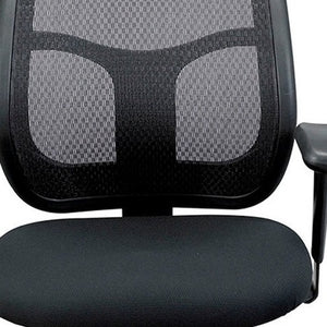 Homeroots Black Adjustable Swivel Mesh Rolling Office Chair  Plastic 372413
