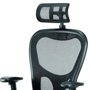 Homeroots Black Adjustable Swivel Mesh Rolling Executive Office Chair  Plastic 372414