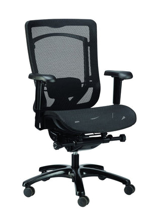 Homeroots Black Adjustable Swivel Mesh Rolling Office Chair  Plastic 372416