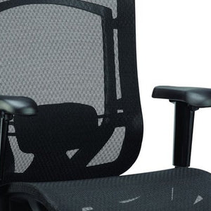 Homeroots Black Adjustable Swivel Mesh Rolling Office Chair  Plastic 372416