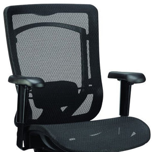 Homeroots Black Adjustable Swivel Mesh Rolling Office Chair  Plastic 372416