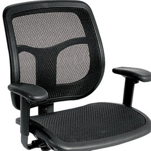 Homeroots Black Adjustable Swivel Mesh Rolling Office Chair  Plastic 372417
