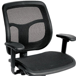 Homeroots Black Adjustable Swivel Mesh Rolling Office Chair  Plastic 372417