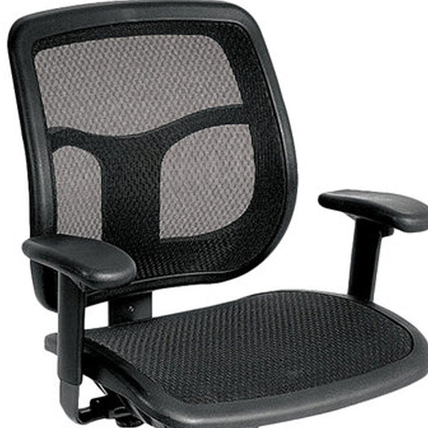 Homeroots Black Adjustable Swivel Mesh Rolling Office Chair  Plastic 372417