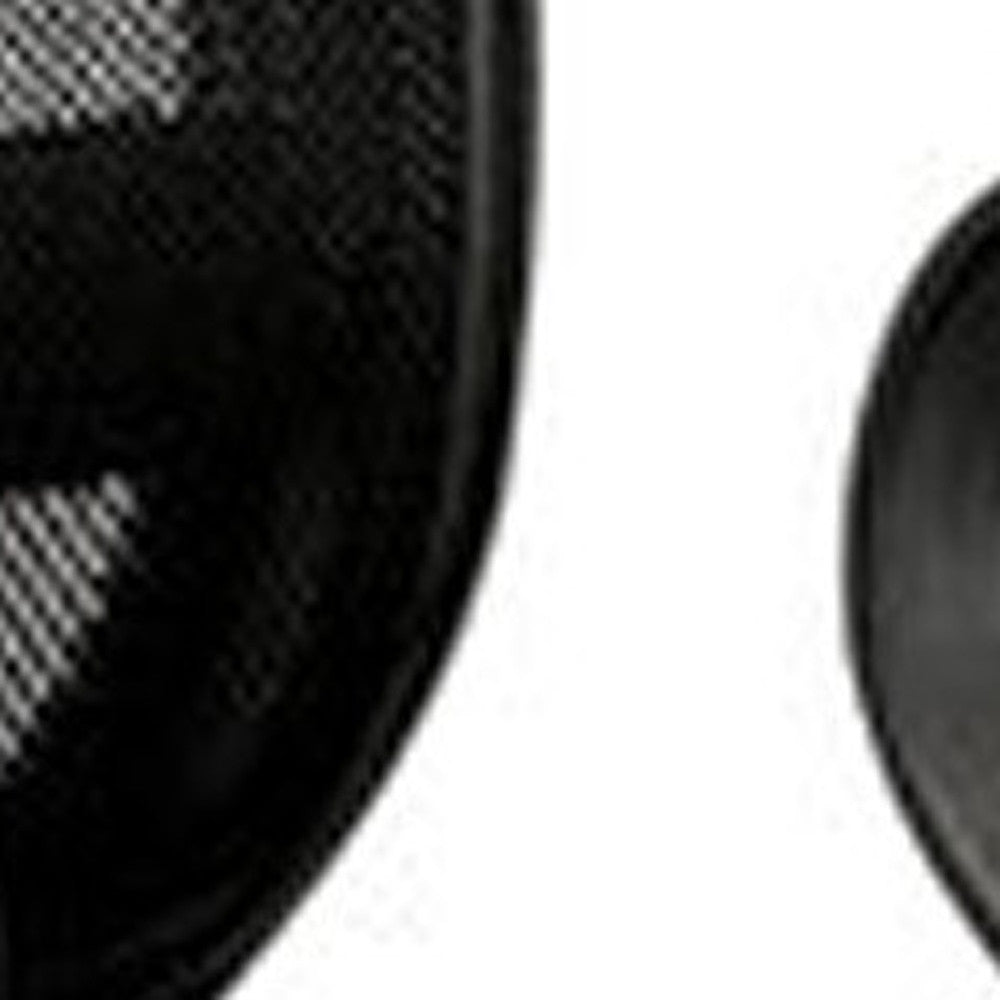 Homeroots Black Adjustable Swivel Mesh Rolling Office Chair  Plastic 372418