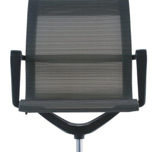 Homeroots Charcoal Adjustable Swivel Mesh Rolling Office Chair Charcoal Plastic 372420