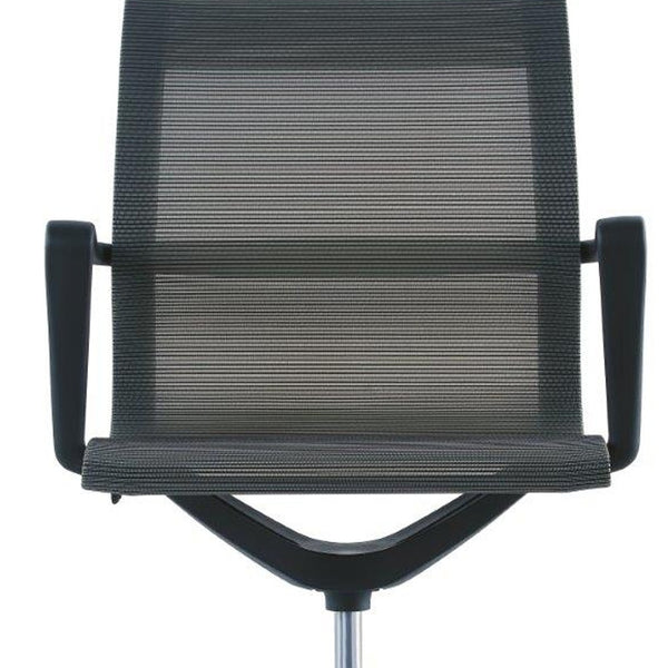 Homeroots Charcoal Adjustable Swivel Mesh Rolling Office Chair Charcoal Plastic 372420