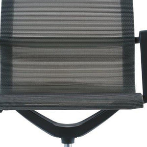 Homeroots Charcoal Adjustable Swivel Mesh Rolling Office Chair Charcoal Plastic 372420