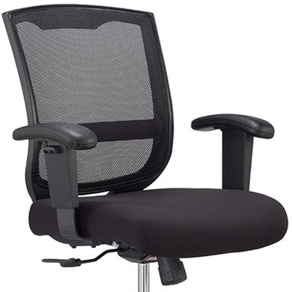 Homeroots Black Adjustable Swivel Mesh Rolling Office Chair  Plastic 372421