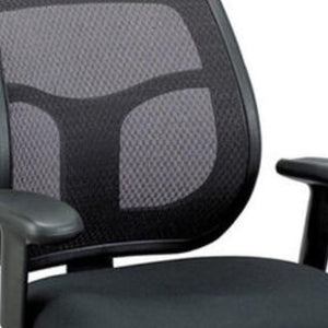 Homeroots Black Adjustable Swivel Mesh Rolling Office Chair  Plastic 372423