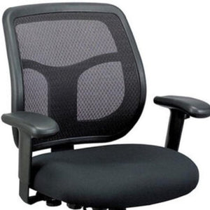 Homeroots Black Adjustable Swivel Mesh Rolling Office Chair  Plastic 372423