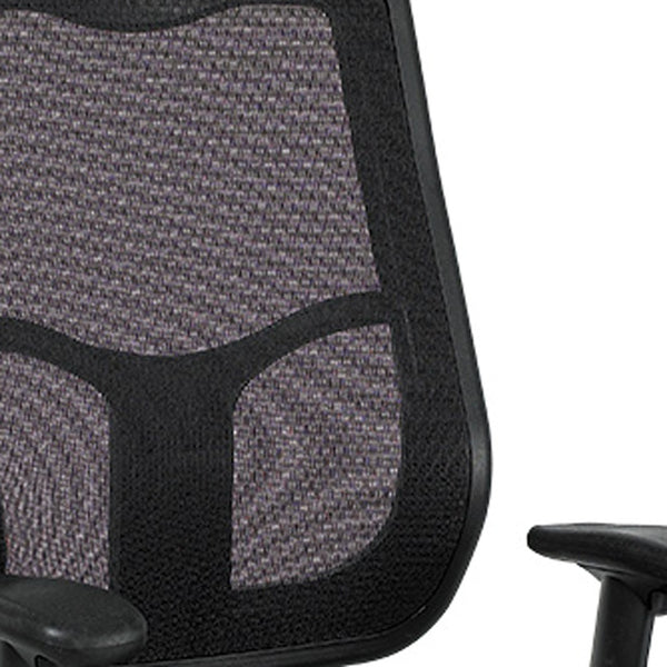 Homeroots Black And Silver Adjustable Swivel Mesh Rolling Office Chair  Plastic 372425