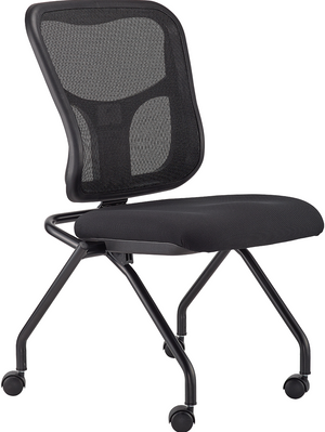 Homeroots Set Of Two Black Adjustable Mesh Rolling Office Chair  Plastic 372426