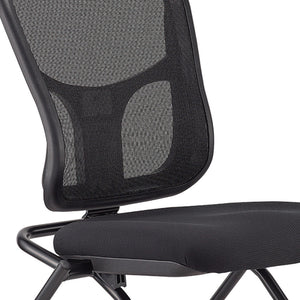 Homeroots Set Of Two Black Adjustable Mesh Rolling Office Chair  Plastic 372426