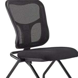 Homeroots Set Of Two Black Adjustable Mesh Rolling Office Chair  Plastic 372426