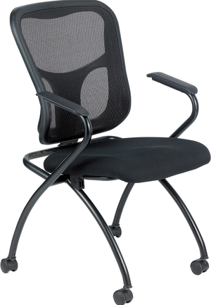 Homeroots Set Of Two Black Mesh Rolling Office Chair  Plastic 372427