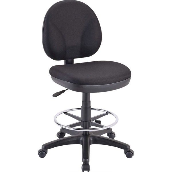 Homeroots Black Adjustable Swivel Fabric Rolling Office Chair  Jute 372430