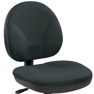Homeroots Ebony And Black Adjustable Swivel Fabric Rolling Office Chair Ebony Jute 372431