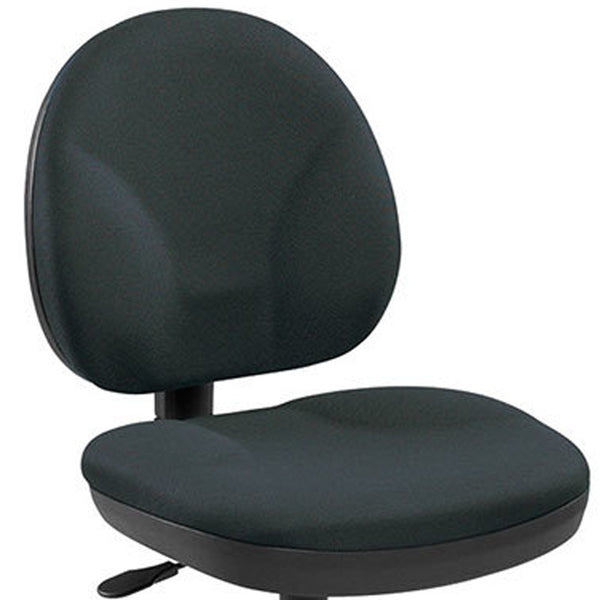 Homeroots Ebony And Black Adjustable Swivel Fabric Rolling Office Chair Ebony Jute 372431