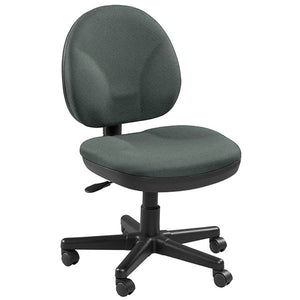 Homeroots Pewter Blue And Black Adjustable Swivel Fabric Rolling Office Chair Pewter Jute 372432