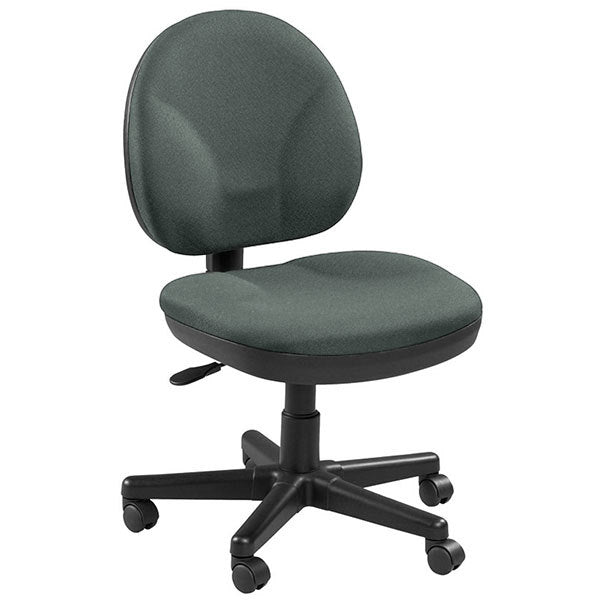 Homeroots Pewter Blue And Black Adjustable Swivel Fabric Rolling Office Chair Pewter Jute 372432